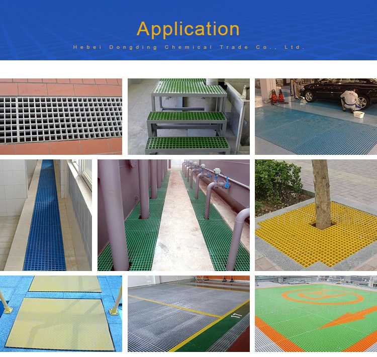 FRP Composites Grating Fiberglass Mesh Grating Walkway Platform Application